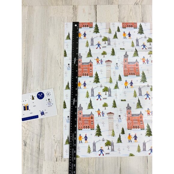 Emory University Wrapping Paper Sheet Gift Tag Stickers - Picture 5 of 6